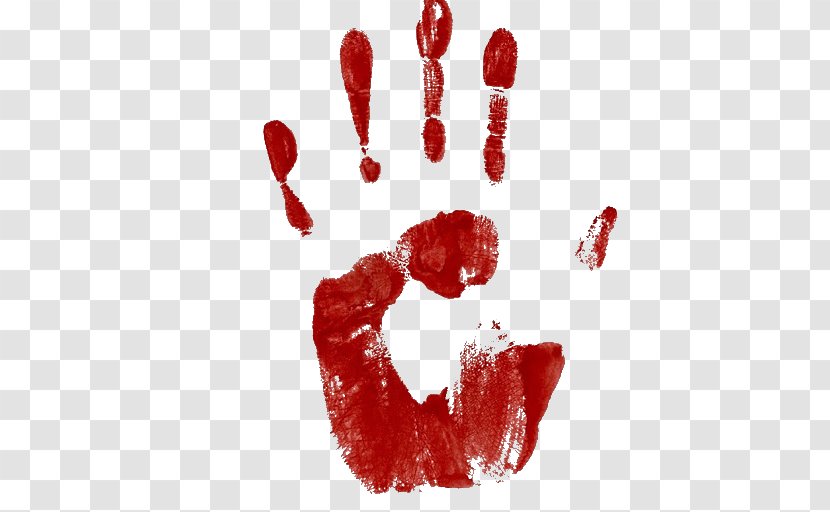 Blood Hand Fingerprint - Elbow Transparent PNG