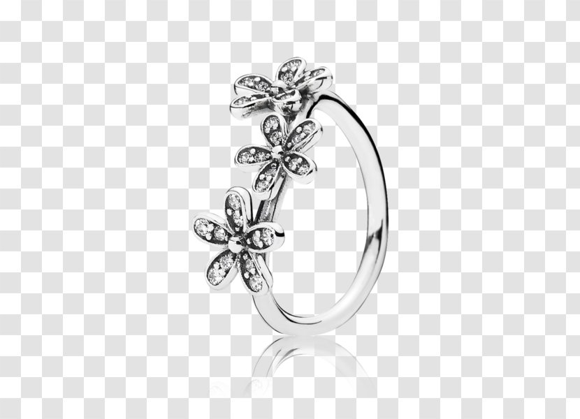 Pandora Earring Cubic Zirconia Sterling Silver - Ring Transparent PNG