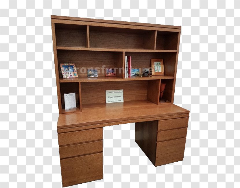Shelf Bookcase Desk Drawer - Hardwood - Design Transparent PNG