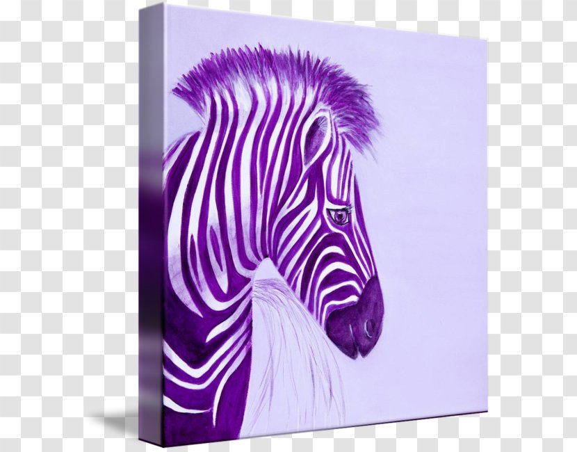 Quagga Gallery Wrap Purple Painting Canvas - Pop Art Transparent PNG