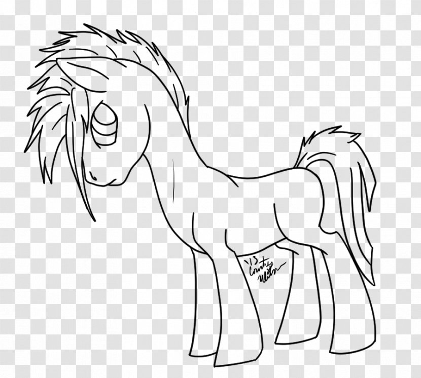 Mane Pony Line Art Mustang Sketch - Cartoon Transparent PNG