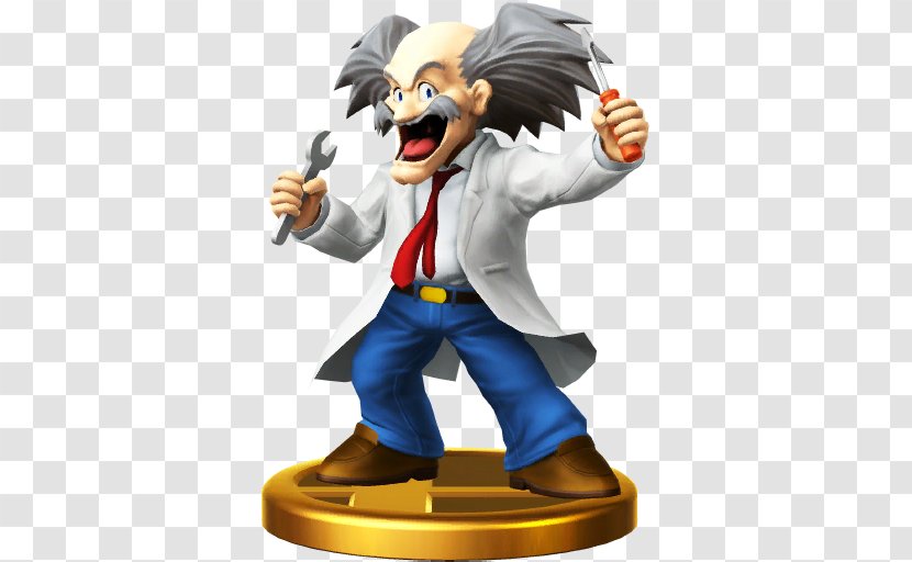 Super Smash Bros. For Nintendo 3DS And Wii U Mega Man Dr. Wily Brawl - Action Figure - Trophy Transparent PNG
