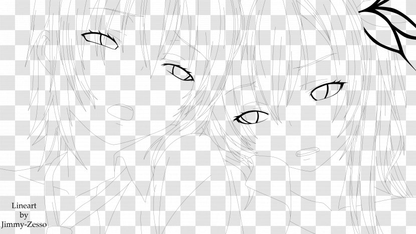 Line Art Kushina Uzumaki Minato Namikaze Color Eye - Cartoon Transparent PNG