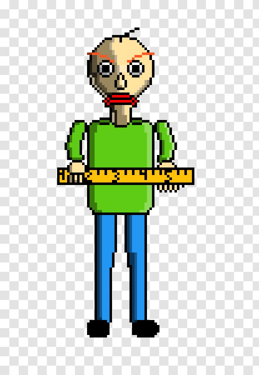 Pixel Art Work Of Drawing Clip - Fictional Character - Baldi Transparent PNG