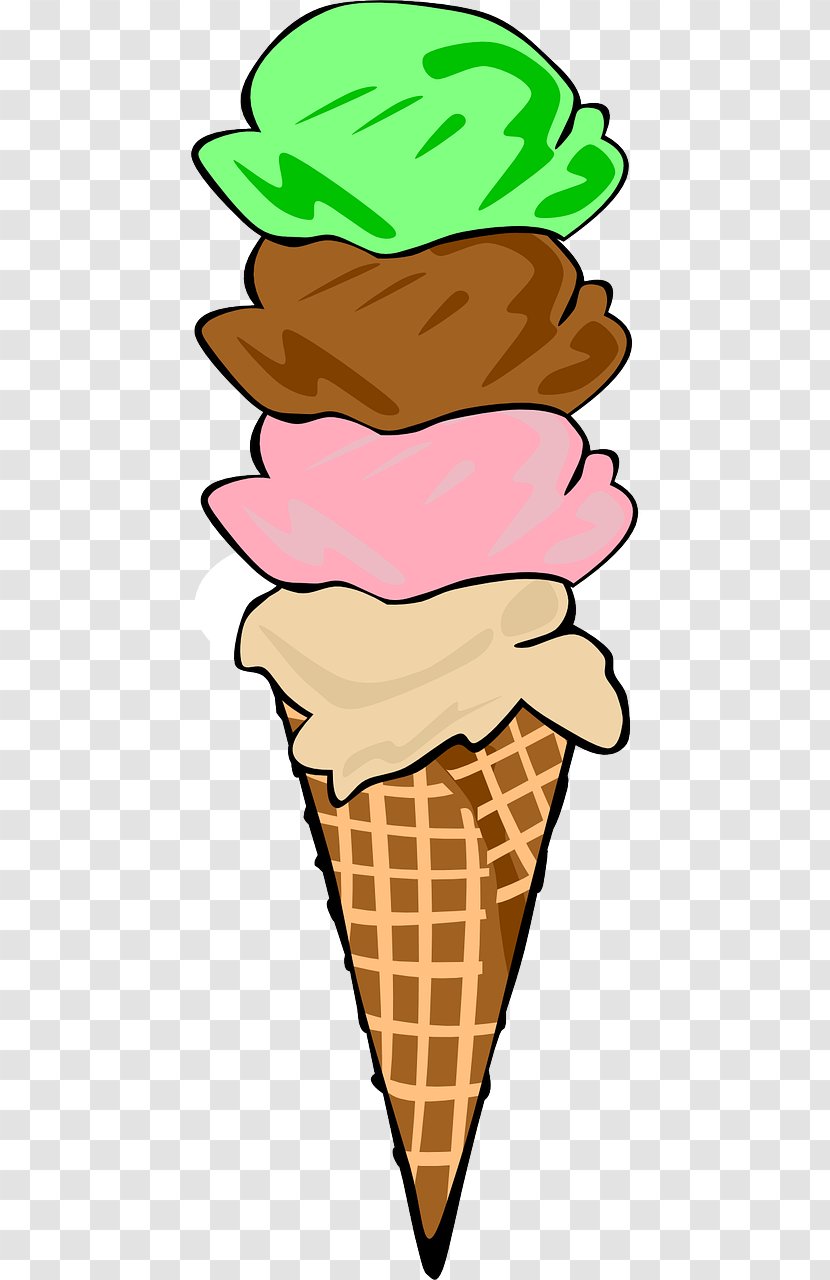 Ice Cream Cones Strawberry Chocolate Transparent PNG