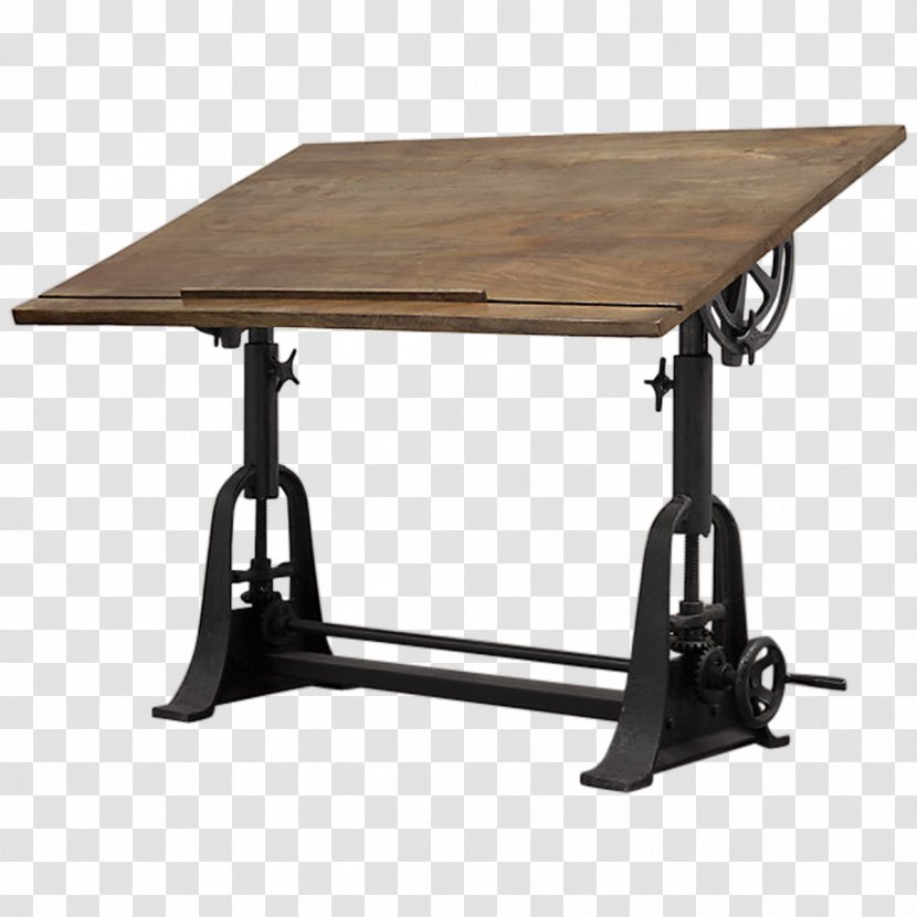 Table Drawing Board Desk Trestle Bridge Restoration Hardware - Coffee Tables Transparent PNG