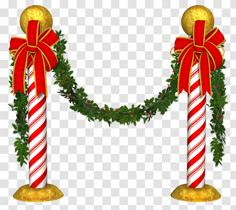 Candy Cane Christmas Decoration Ornament Tree - Gift - Garland Transparent PNG