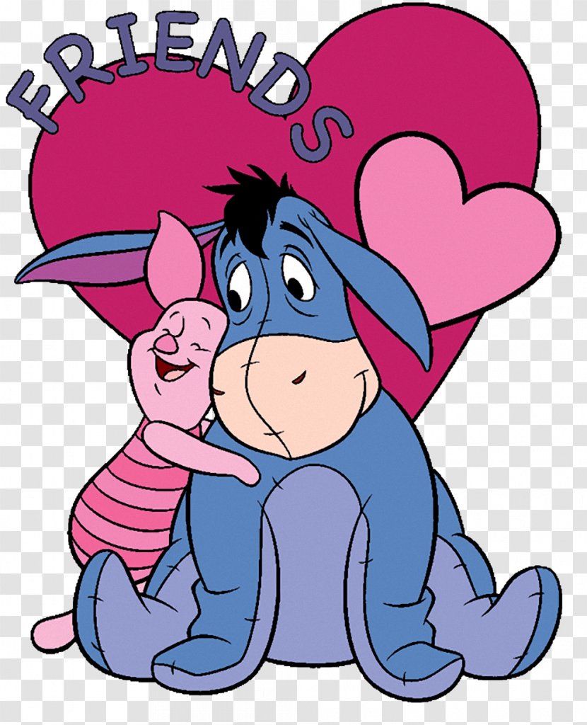 Piglet Eeyore Tigger Winnie-the-Pooh Clip Art - Heart - Q Version Of Winnie Transparent PNG