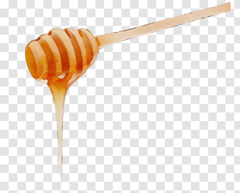 Honey Food Cuisine Spoon - Wet Ink Transparent PNG