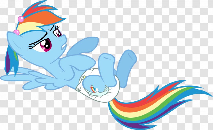 Rainbow Dash Pony Diaper Applejack Pinkie Pie - Daring Don T - Diapers Vector Transparent PNG