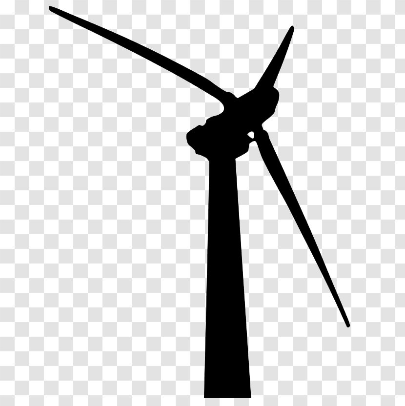 Wind Farm Windmill Turbine Power - Black And White - Energy Transparent PNG