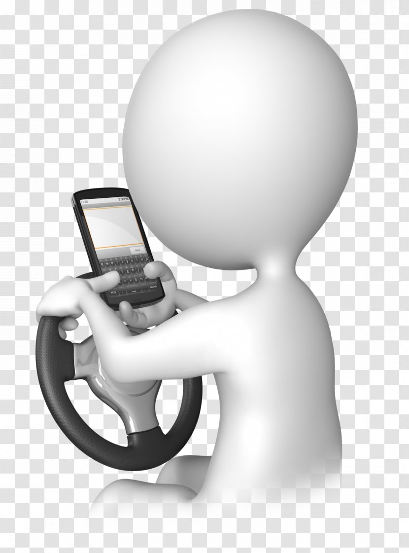 Texting While Driving Stick Figure Mobile Phones Clip Art - Traffic Collision Transparent PNG