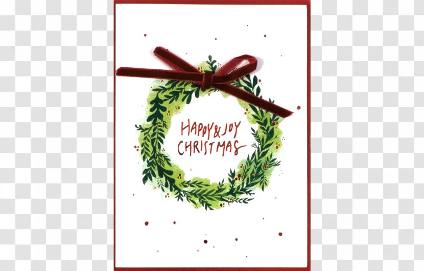 Christmas Tree Greeting & Note Cards Wreath Paper - Ribbon Transparent PNG