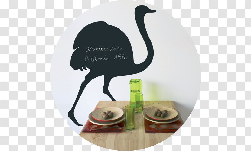 Sticker Wall Decal Silhouette - Dishware - Common Ostrich Transparent PNG