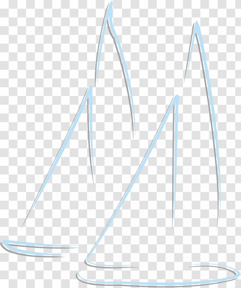 Angle Pattern - Triangle - Simple Blue Sailboat Transparent PNG