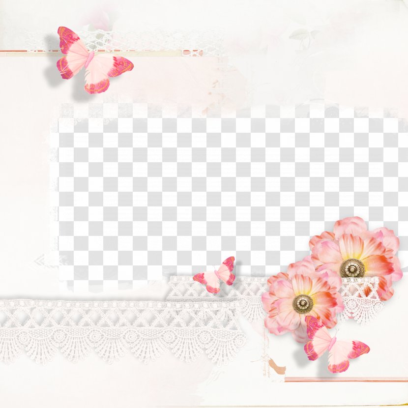 Petal Pink Picture Frame Flower - Dress Flowers Transparent PNG