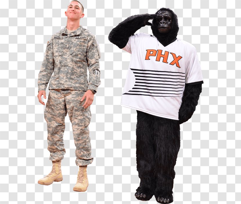 Military Uniform Phoenix Suns Soldier Army - Mascot - Salute Transparent PNG