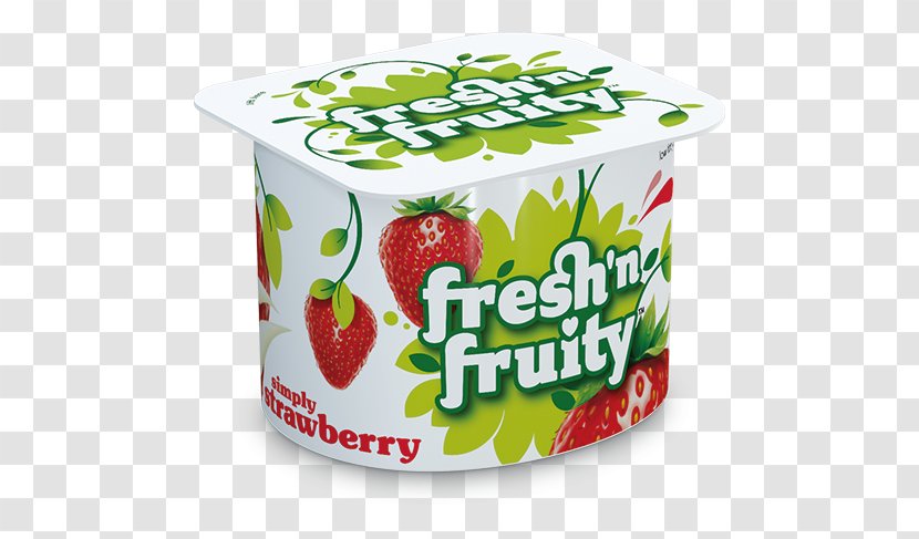 Strawberry Flavor Cream Yoghurt - Fruit - Yogurt Pots Transparent PNG