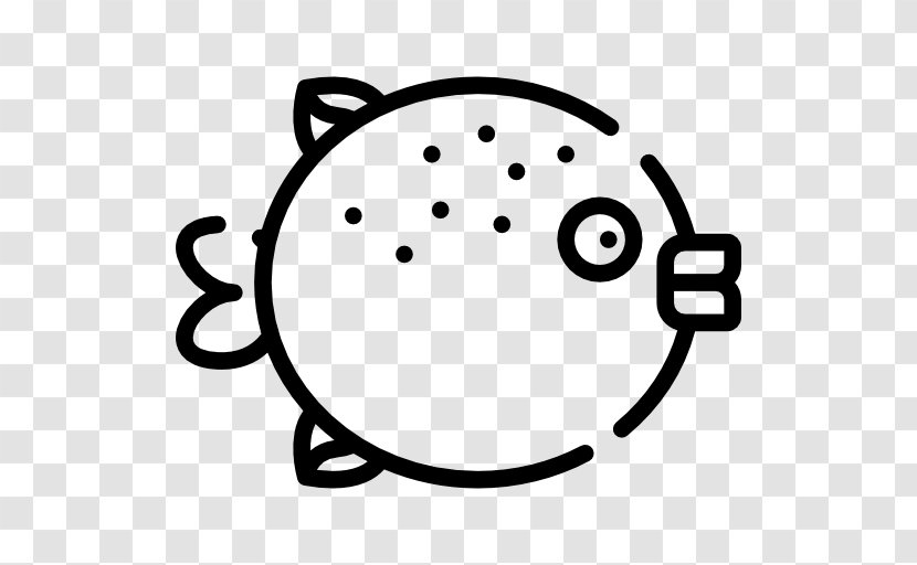 White Line Clip Art - Area - Puffer Fish Transparent PNG