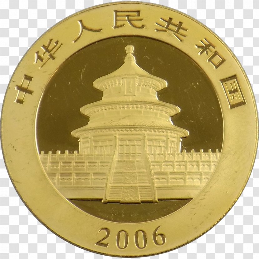 Giant Panda Chinese Silver Gold Bullion Coin - Coins Transparent PNG