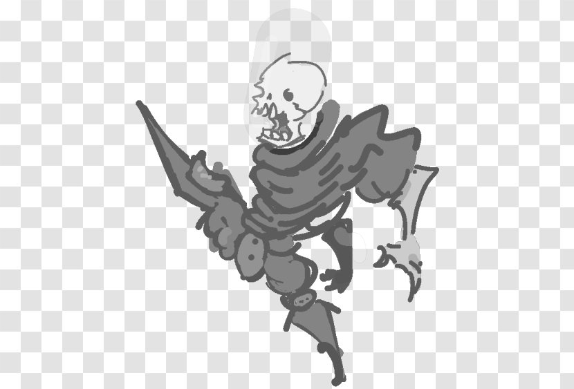 Legendary Creature Black M Clip Art - Mythical - Skeleton Gun Transparent PNG