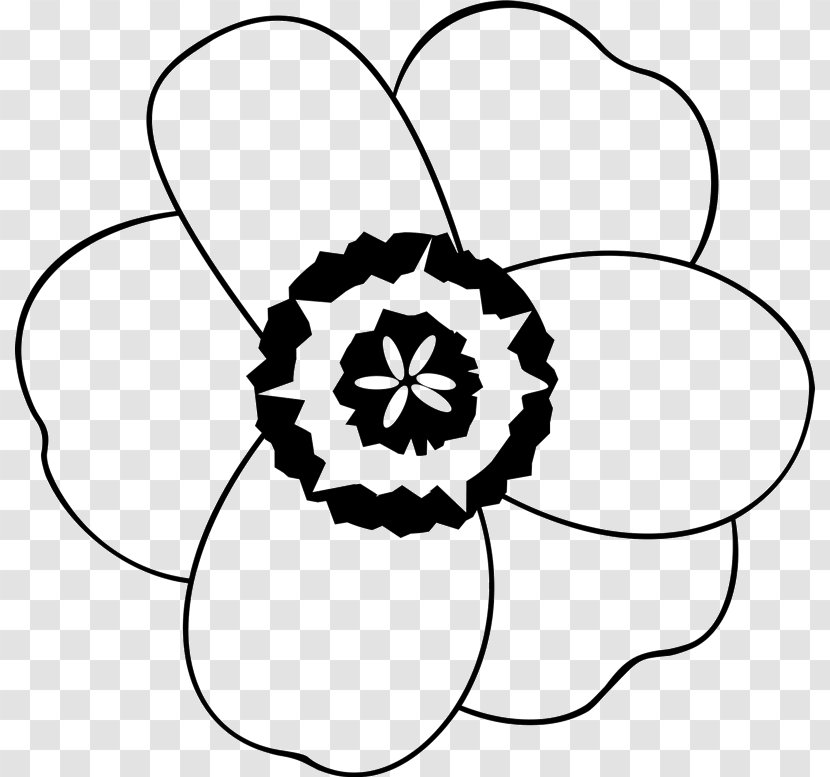 Flower Line Art - Coloring Book - Blackandwhite Transparent PNG