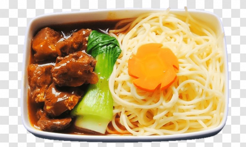 Lo Mein Chinese Noodles Vegetarian Cuisine Lamian Spaghetti - Curry - Choy Sum Transparent PNG