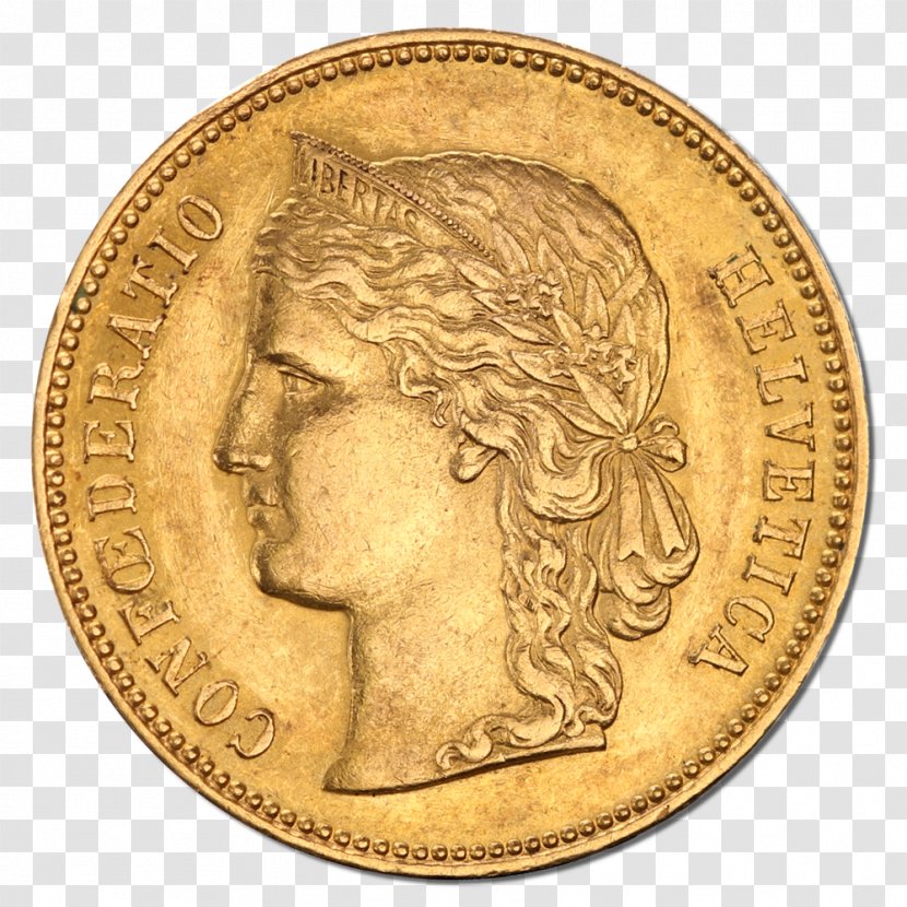 Gold Coin Franc Napoléon Sovereign - Medal - Image Transparent PNG