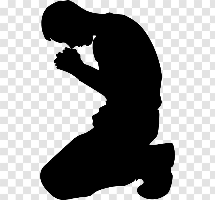 Prayer God Cult Adoration Image - Blackandwhite - Christian Worship Transparent PNG