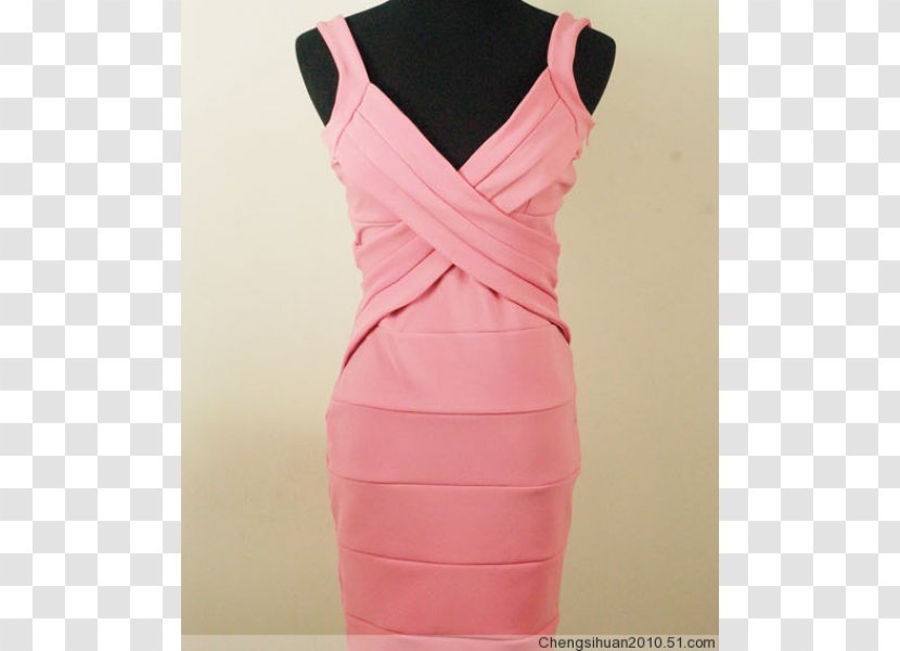 Shoulder Cocktail Dress Pink M - Bridal Party Transparent PNG