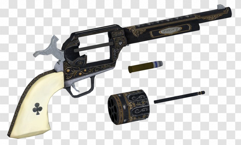 Trigger Fallout: New Vegas Revolver Firearm .357 Magnum - Silhouette - Weapon Transparent PNG