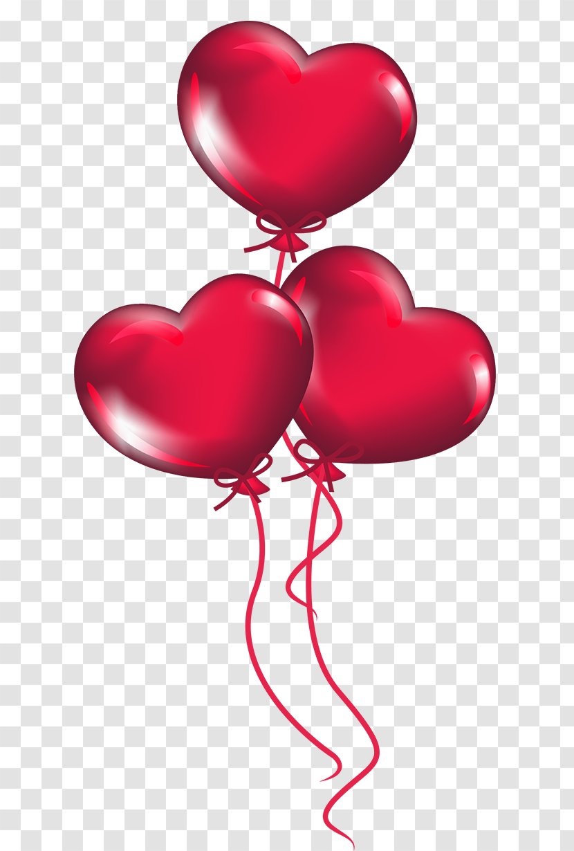 Heart Valentine's Day Clip Art - Silhouette - Transparent Balloons PNG Clipart Transparent PNG