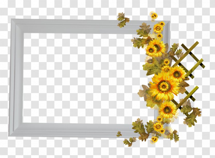 Picture Frame Flower - Floral Design - Border Creative Background Material Ps Transparent PNG