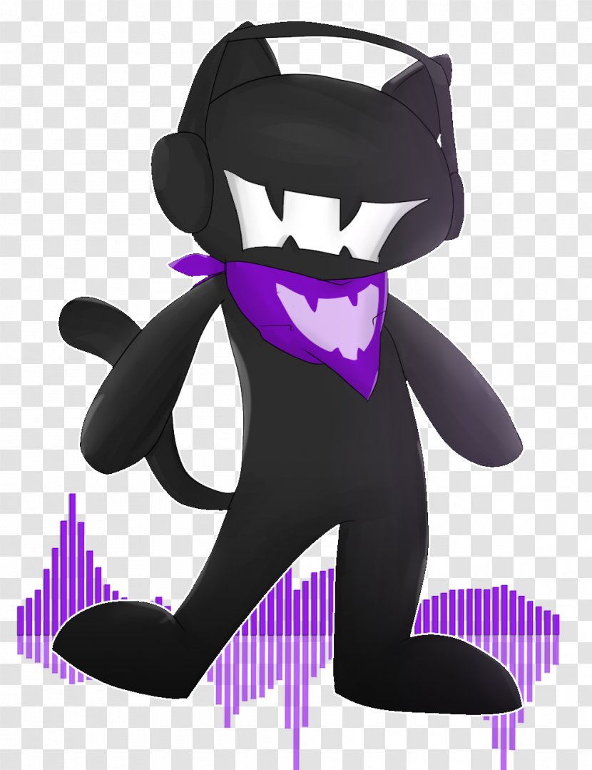 Monstercat Fan Art Drawing - Violet - Cat Transparent PNG