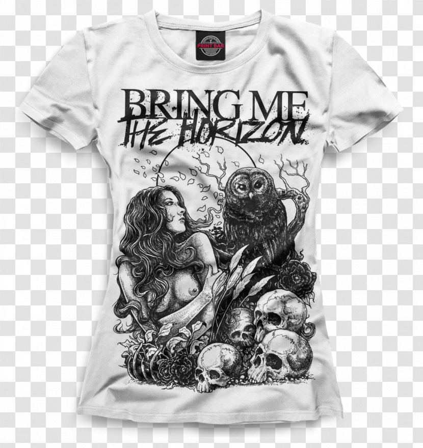 T-shirt Clothing Շապիկ Sports Bring Me The Horizon - Monochrome Transparent PNG