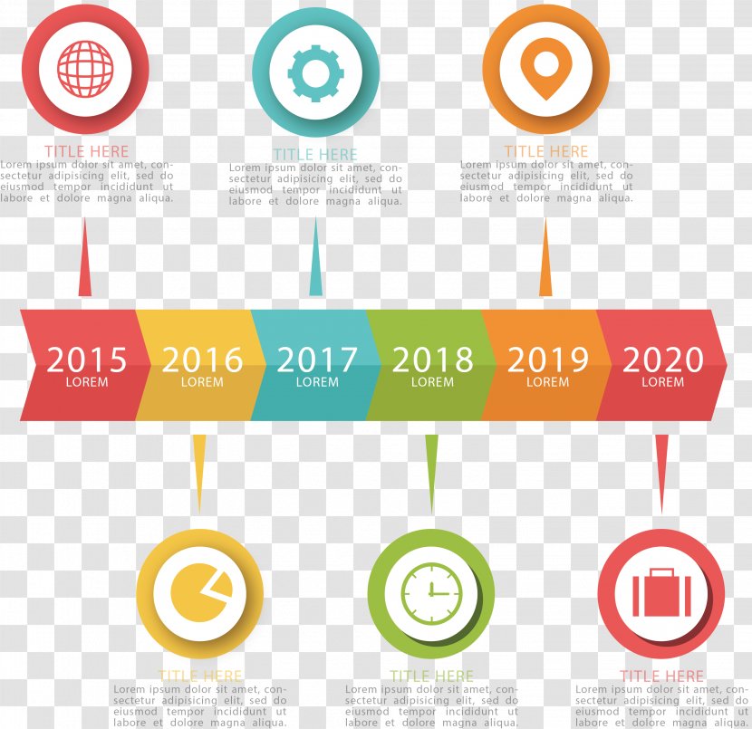 Milestone Infographic Timeline Icon - Number - Color Time Process Diagram Transparent PNG