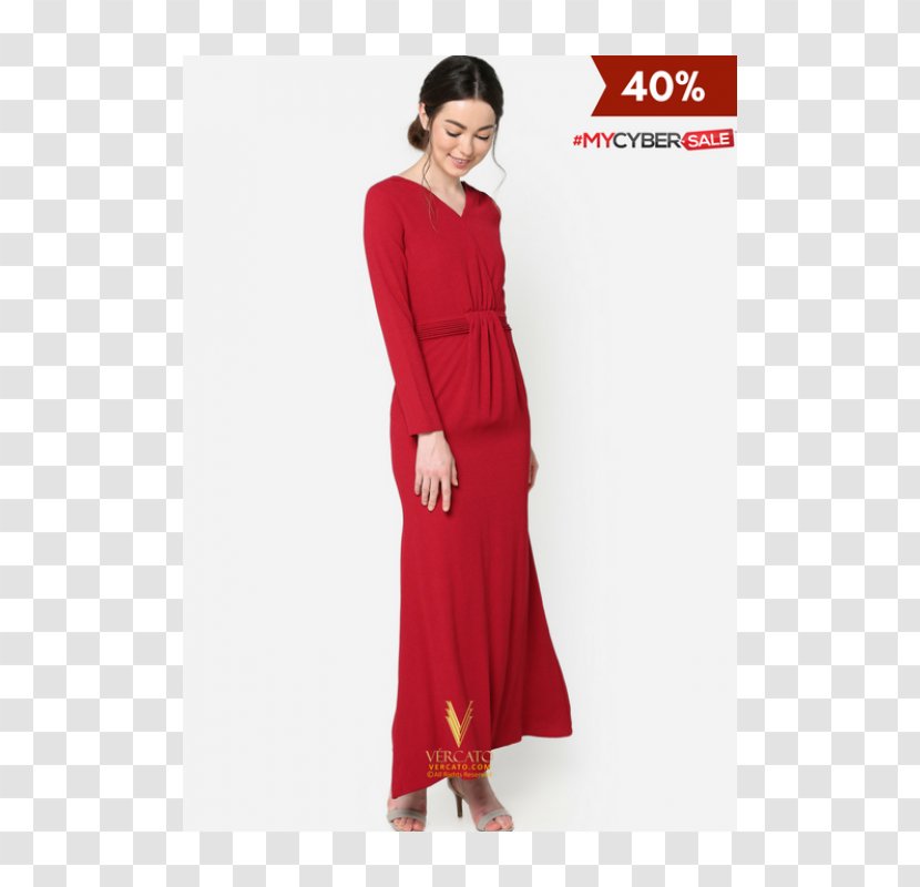 Robe Baju Kurung Red Kebaya Dress - Wrap Transparent PNG