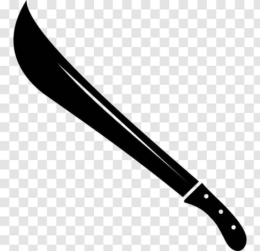 Machete Knife Drawing Clip Art - Cold Weapon - Axe Logo Transparent PNG