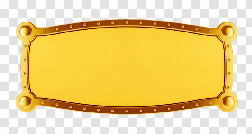 Banner Gold Illustration - Yellow - HD Frame Transparent PNG
