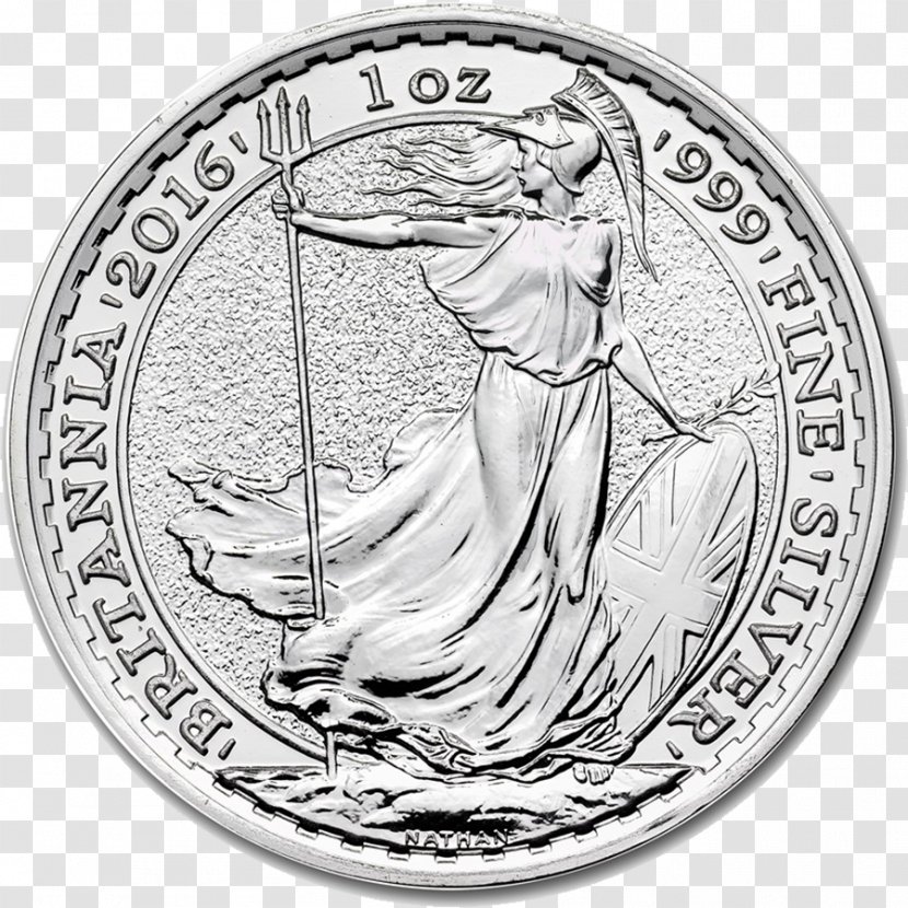 Royal Mint Britannia Silver Bullion Coin - Nickel Transparent PNG