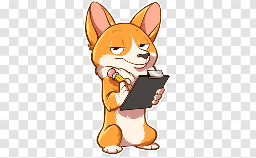 Telegram Sticker Android Clip Art - Whiskers - Red Fox Transparent PNG