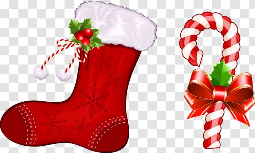 Candy Cane Christmas Clip Art - Stocking - Max Payne Transparent PNG
