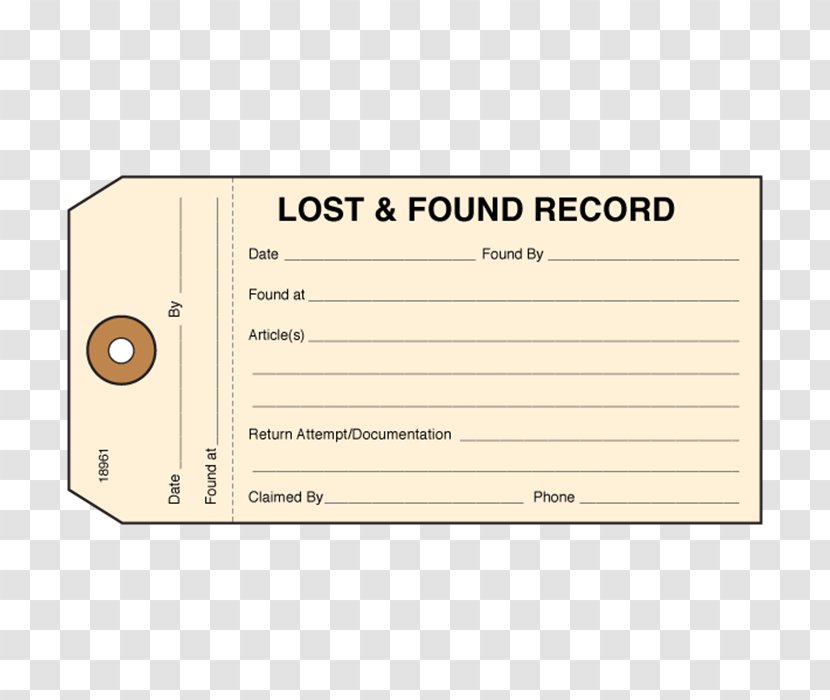Lost And Found Template Paper Printing - Cv Transparent PNG