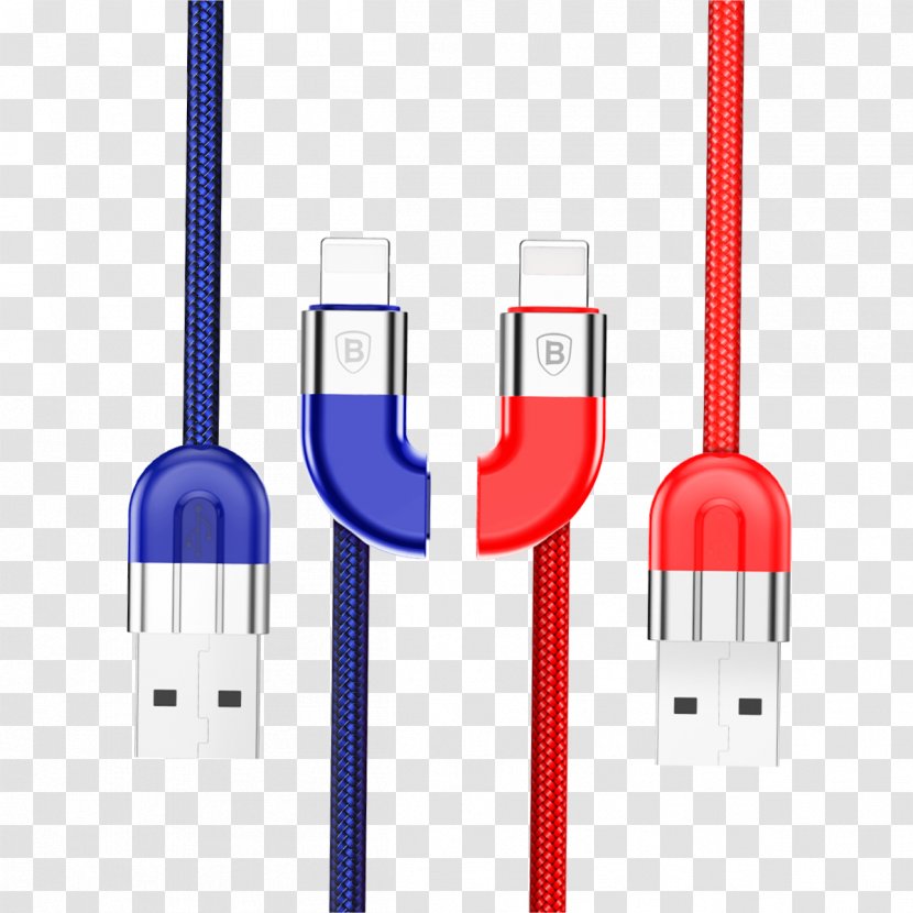 Battery Charger USB-C Lightning Data Cable Micro-USB - Red Transparent PNG