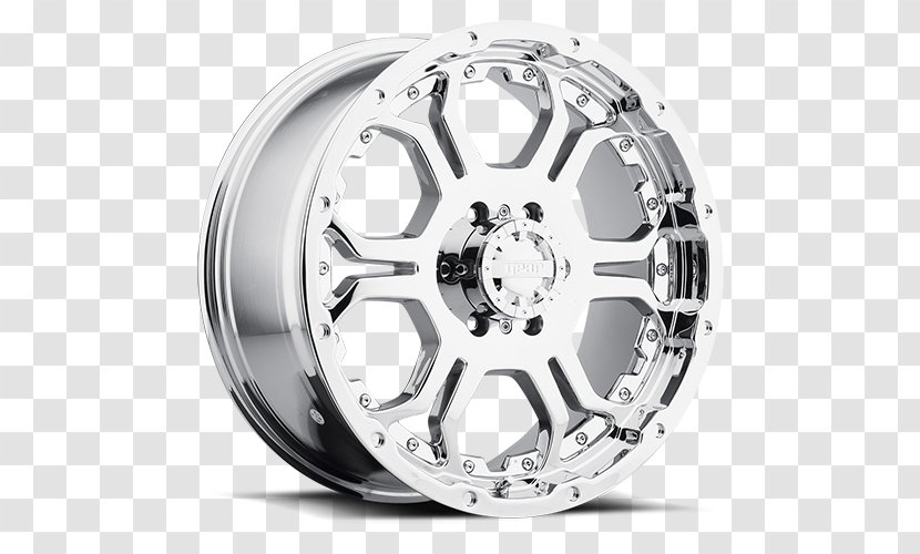 Alloy Wheel Car Tire Spoke - Custom - Chromium Plated Transparent PNG