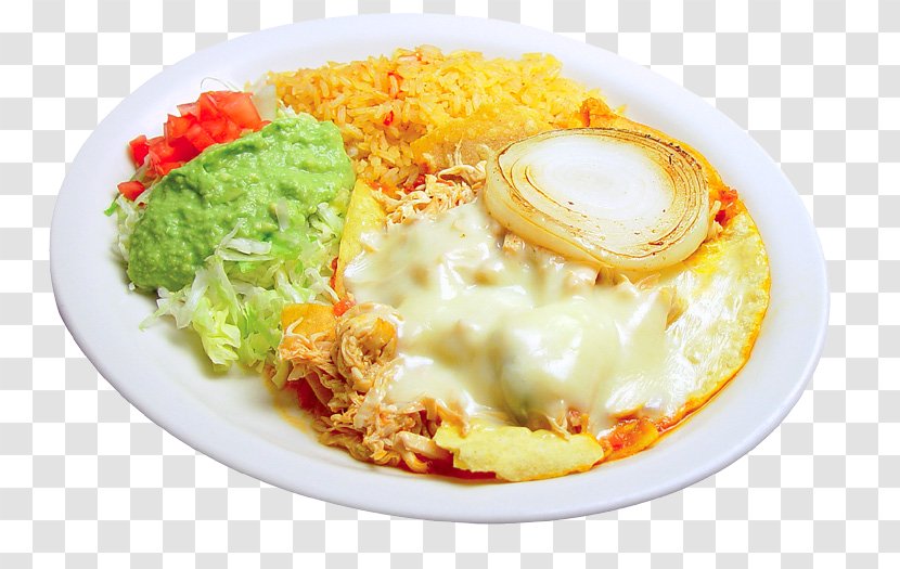 Mexican Cuisine Vegetarian Chalupa Chilaquiles Enchilada - Chimichanga Transparent PNG