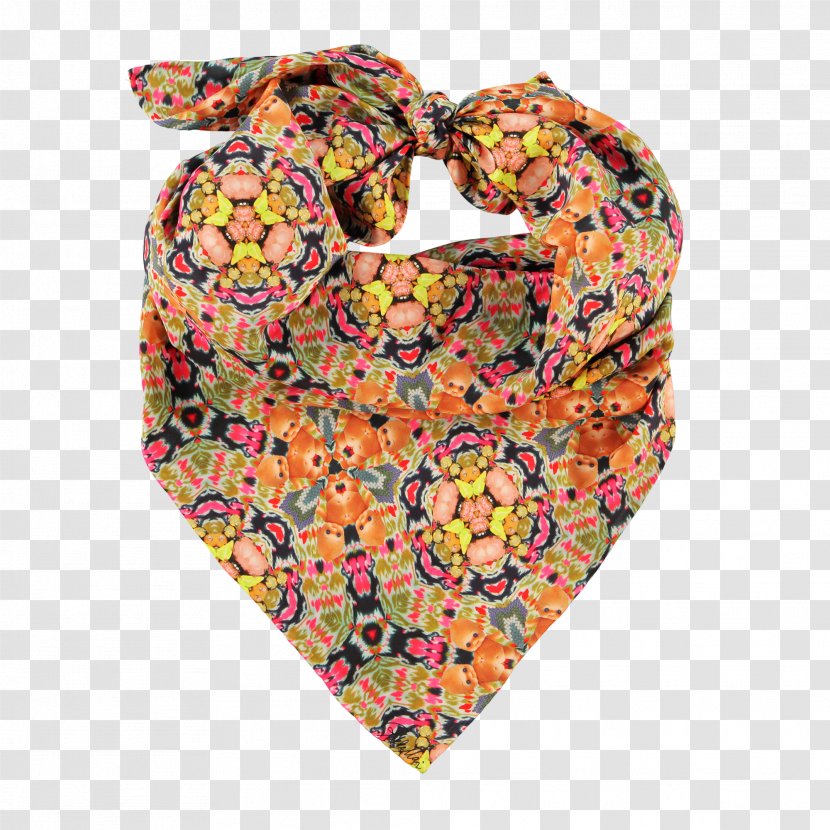 Headscarf Silk Textile Clothing Accessories - Stole - Orange Transparent PNG