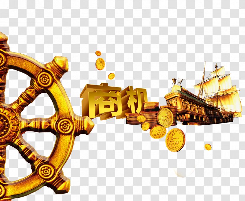 Business - Brand - Financial And Commercial Construction, Real Estate Anchor Sailing Gold Transparent PNG
