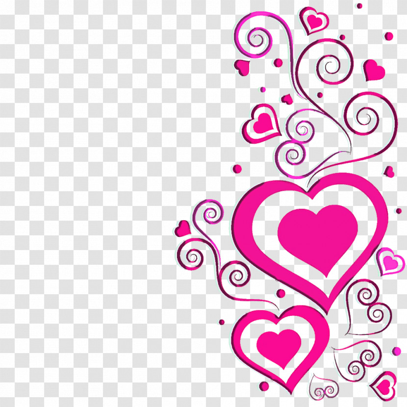 Heart Pink Love Magenta Ornament Transparent PNG