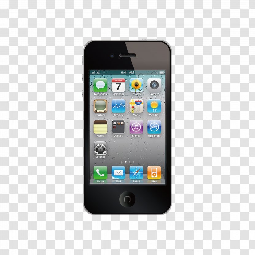 IPhone 4S Feature Phone Smartphone Mobile Accessories - Vector Apple IPhone4 Transparent PNG